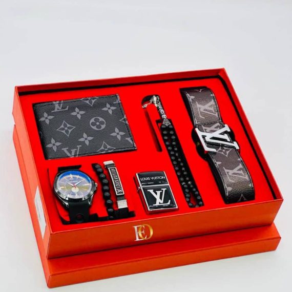 Coffret CADEAU Complet Homme – Accessoires de Style LOUIS VUITTON (6 Pièces)